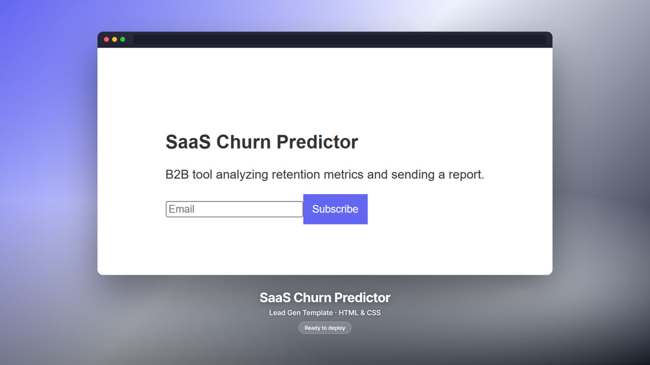 SaaS Churn Predictor