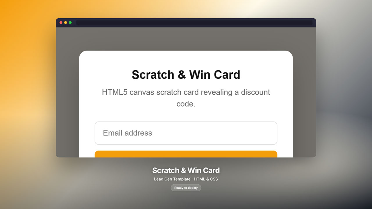 Scratch & Win Card